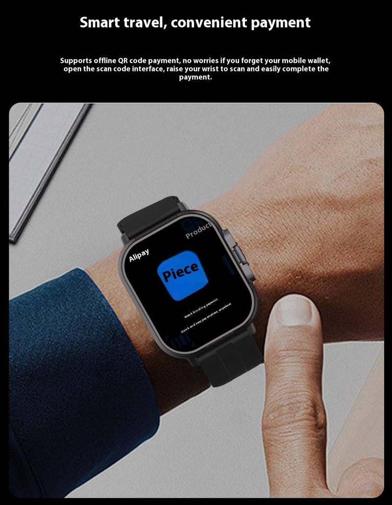 D8 Smartwatch With Bluetooth Calling & Built-in Wireless Earbuds, Full Touch Screen, Heart Rate/Blood Oxygen/Sleep Monitor, IPX6 Waterproof_voghion.com