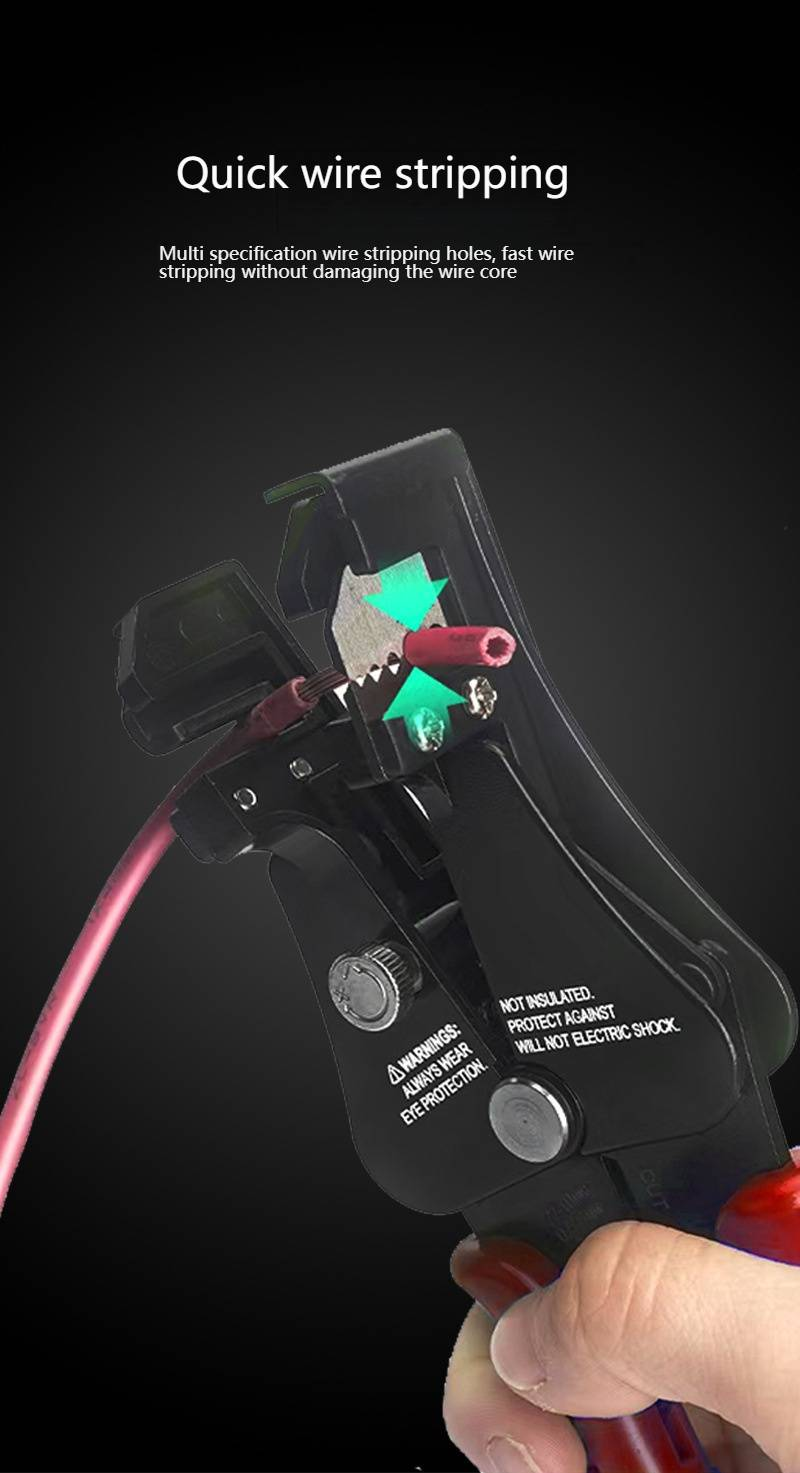 Professionele automatische draadstripper - Multifunctioneel elektrisch gereedschap met zinklegering messen voor nauwkeurig draadstrippen en knippen_voghion.com