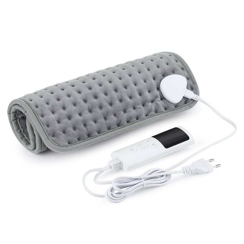 9-Level Adjustable Electric Heating Pad – Soft Fleece Therapeutic Blanket For Back & Muscle Pain Relief (30x60cm, 110-220V)_voghion.com