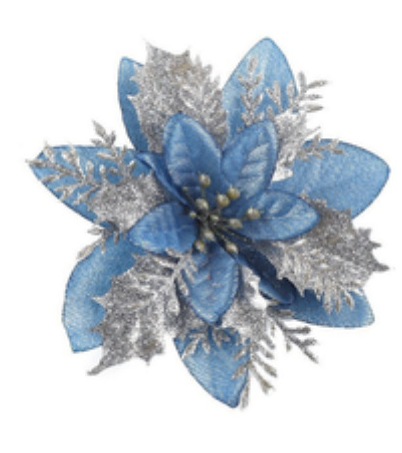 Décorations de Noël à paillettes en forme de fleur 3D ajourée de 15 cm, à saupoudrer soi-même, pour couronnes de sapin_voghion.com