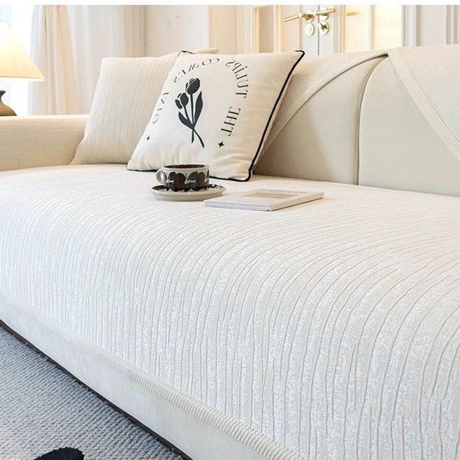 Ensemble de housses de canapé en chenille haut de gamme de Hongyuan Fashion – Protections de canapé antidérapantes à maintien sûr, coussins de canapé minimalistes toutes saisons_voghion.com