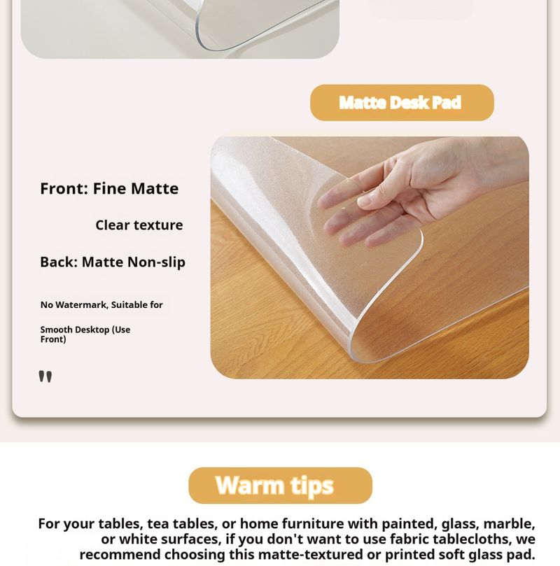 Protezione per tavolo in PVC di alta qualità: antiscivolo, resistente al calore, impermeabile (stile minimalista moderno, materiale per uso alimentare)_voghion.com