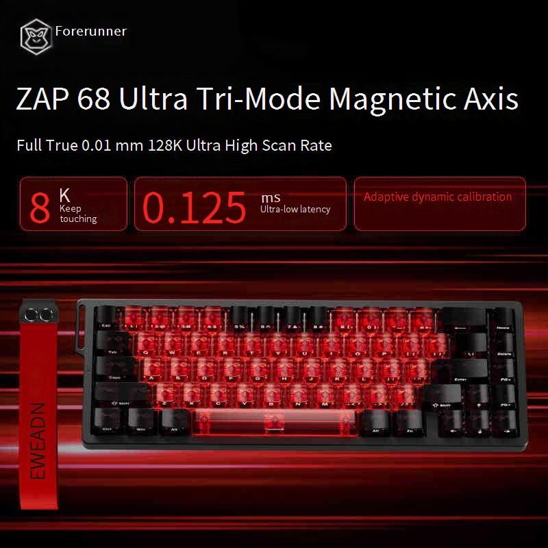 Clavier de jeu ZAP68 à axe magnétique – Temps de réponse de 0,01 ms, taux d'interrogation de 128 000 Hz, taux de rapport de 8 000 Hz, trois modes_voghion.com