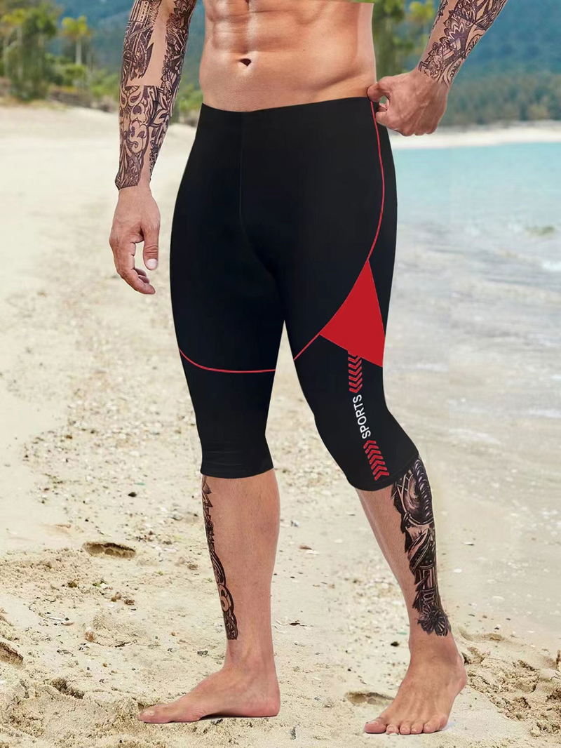 New cross-border foreign trade men's swimming training running beach high-waisted multi-color large size multi-functional sports shorts_voghion.com