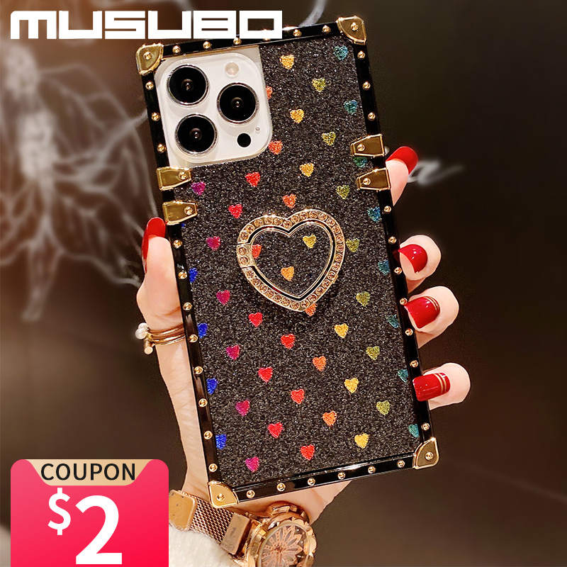 Musubo Liefde Ring Case Voor Samsung Galaxy S22 Plus S21 FE S20 Ultra Note 20 Stand Cover A22 5G A72 A71 A51 A52 Fundas Coque Capa_voghion.com