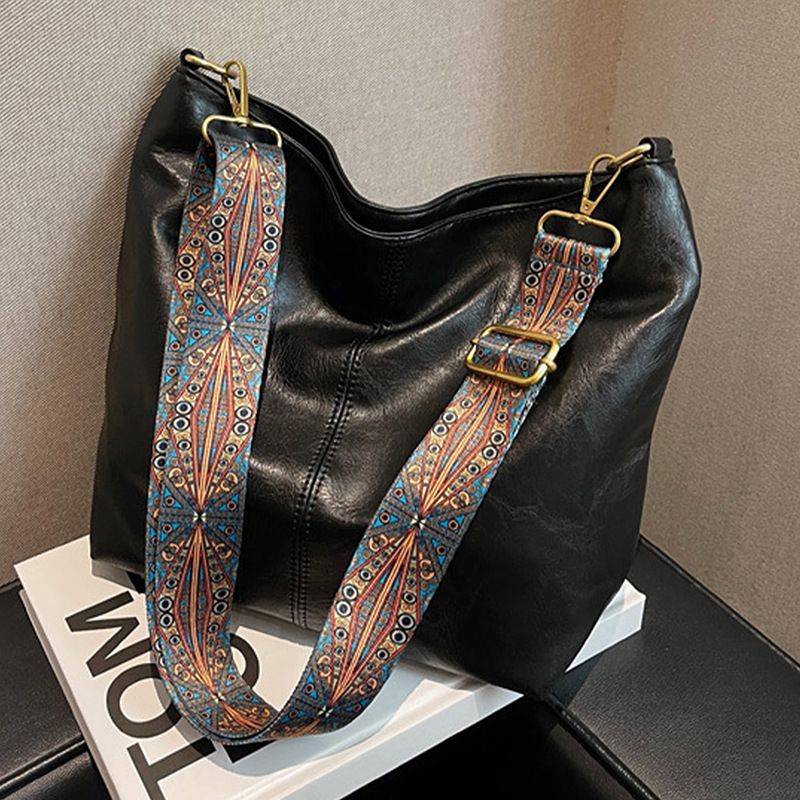 Bolso bandolera de hombro para mujer de gran capacidad con correa y estampado geométrico_voghion.com