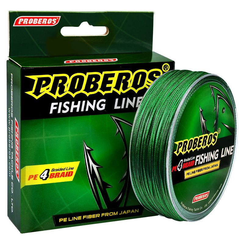 4-strand 100m Strong Horse Fishing Yellow/Blue/Red/Grey/Green 5 Colors PE 0.4#-10#Braided Line Green Label_voghion.com