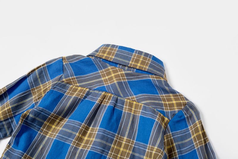 Kinder Herbst neue Jungen Gentleman Kleid karierten langärmeligen weißen Hosenanzug_voghion.com