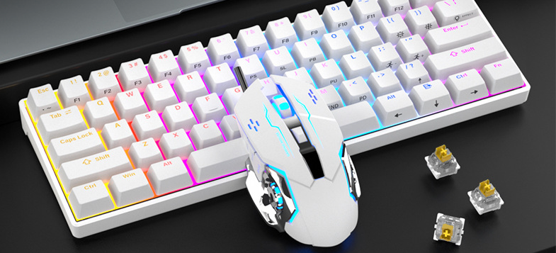 Mechanical Set Wired Blue Switch Gaming Office Laptop Desktop Computer Accessories Keyboard Mouse Macro_voghion.com