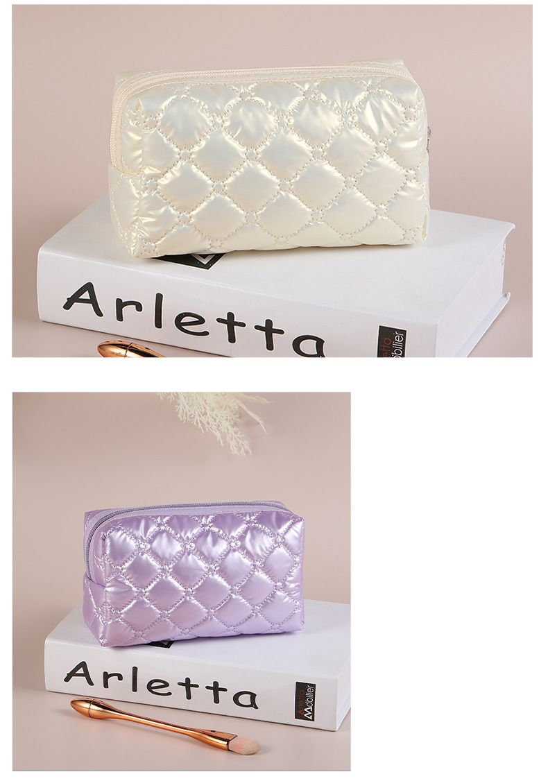 Makeup Bags Feather Embroidered Diamond Cosmetic Bag With Fashion Creative Embossed Candy Bag In Hand._voghion.com