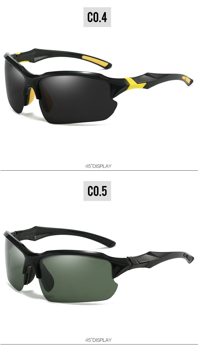 New Outdoor Sports Half-Frame Polarized Sunglasses For Men Cycling Running Fishing Lightweight Goggles_voghion.com