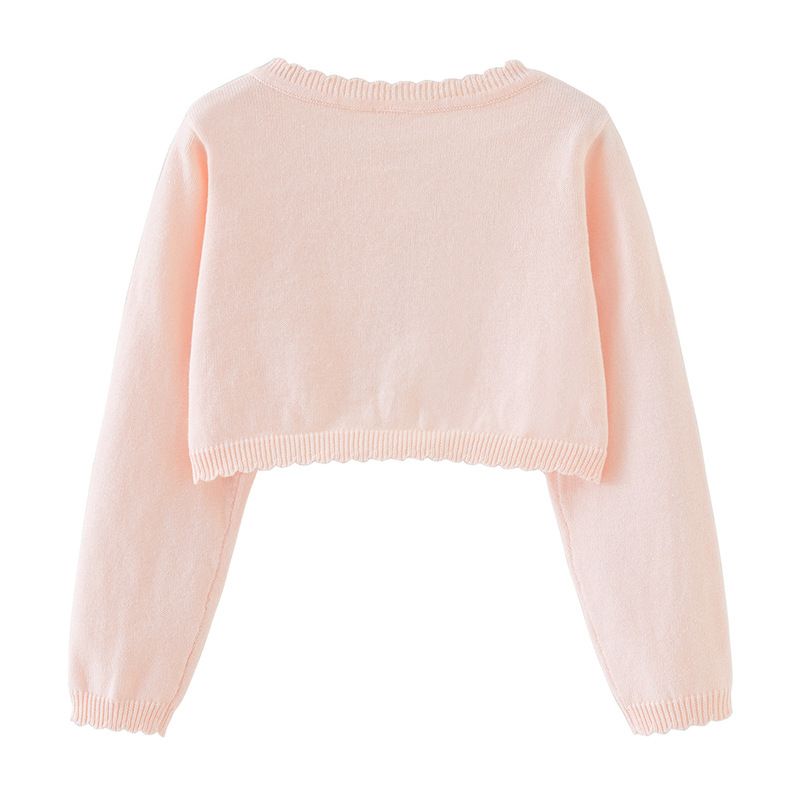 Mit Glitzer verzierte Strickjacke für Mütter und Kinder für Mädchen – Langärmliger Pullover mit offener Vorderseite aus weicher Baumwollmischung, perfekt für Kleider und formelle Anlässe_voghion.com