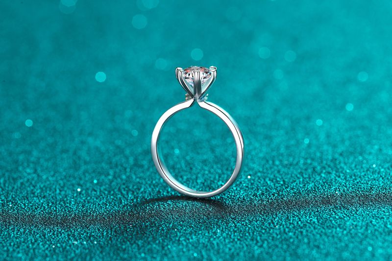 sterlingsølv hjerteformet seks-klo ring kvindelig moissanite ring pt950 guldbelagt bryllup meson fabrik direkte levering engros_voghion.com