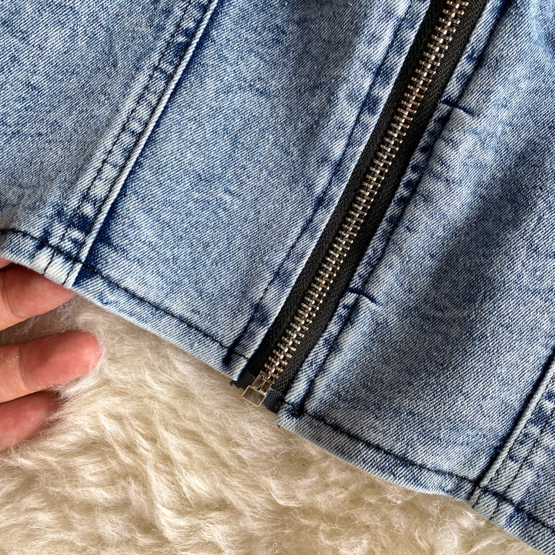 Haut à bretelles en denim rétro français, taille haute, jupe slim aux hanches, style occidental, ensemble deux pièces, nouvelle collection été_voghion.com