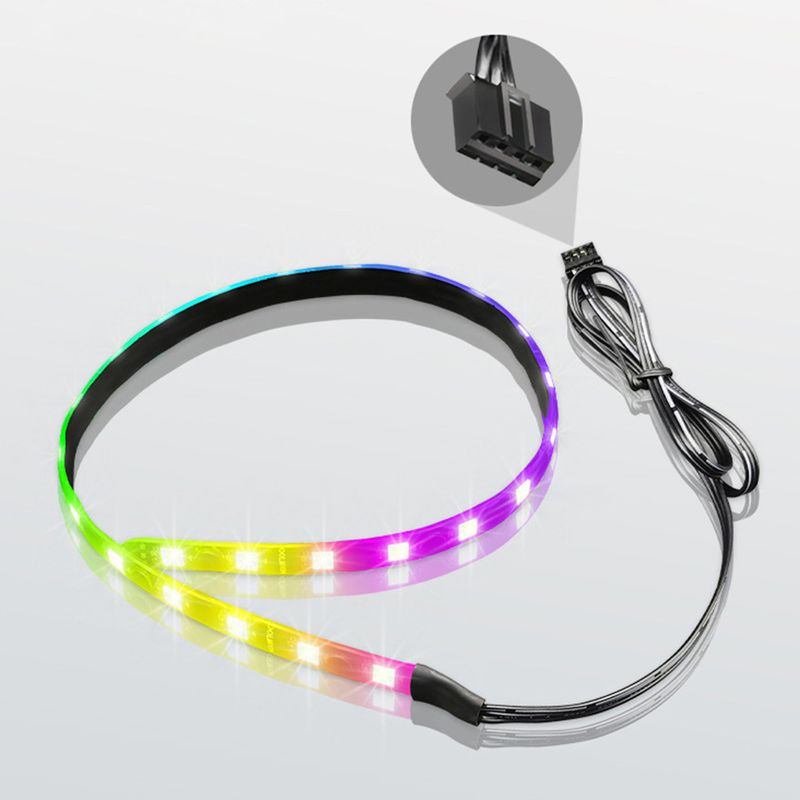Farfi COOLMOON Striscia LED magnetica 40 cm Case per computer PC Barra luminosa RGB con 4 pin RGB/5 V ARGB per scheda madre_voghion.com