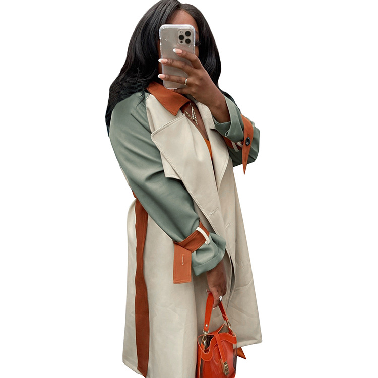 Dametøj Efterår og vinter Ny mode Casual Trench Coat_voghion.com