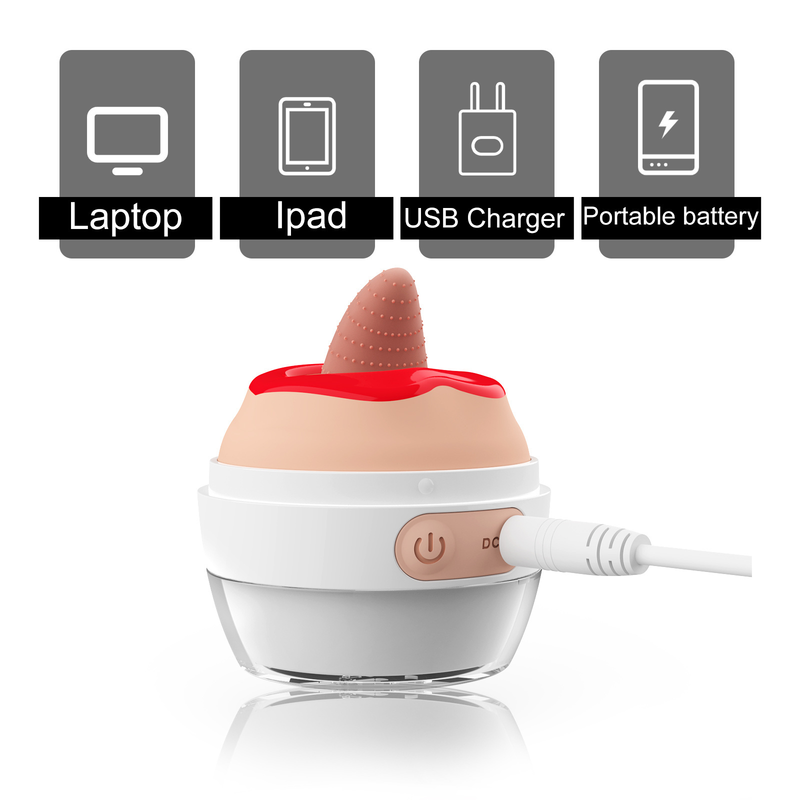 Vibrador 3 en 1 para lamer y vibrar pezones con calefacción, estimulador de clítoris, realista, para lamer y lengua, para mujeres_voghion.com