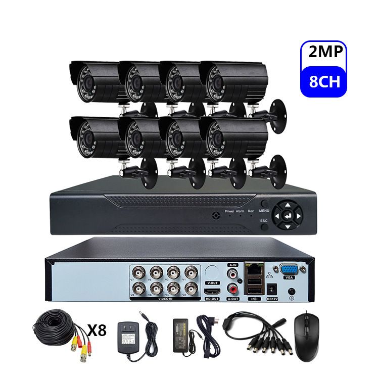HD Nachtzicht AHD DVR Kit Bekabelde Set Surveillance Recorder Waterdichte Bullet Camera_voghion.com