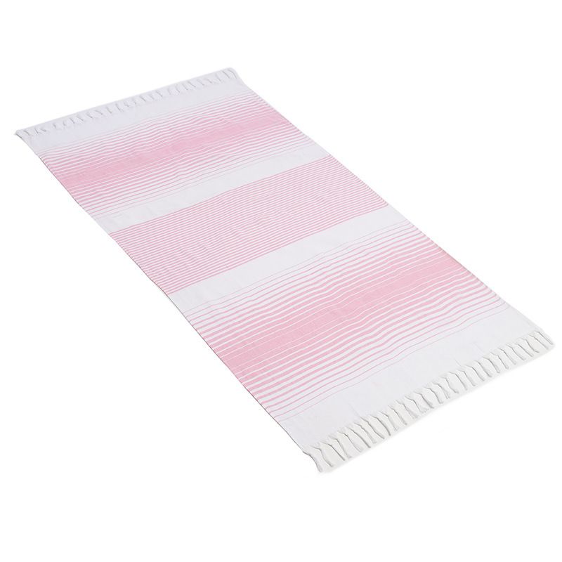 Bath Special Supply Türkische Baumwolle Erwachsene Quaste Strandtuch Gestreiftes Badetuch_voghion.com