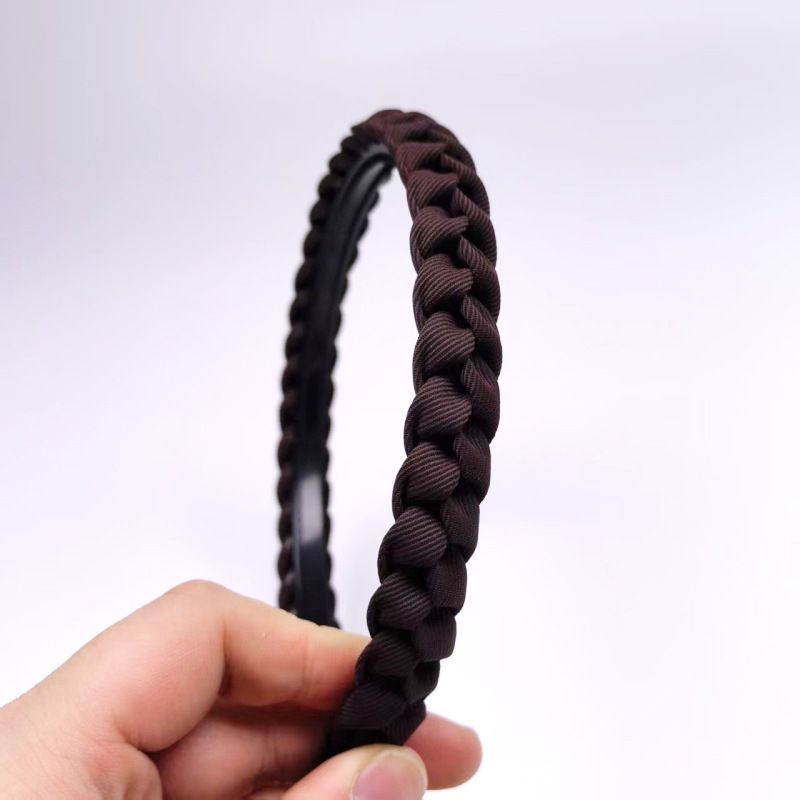 Fascia per capelli intrecciata antiscivolo di alta qualità con denti, elegante accessorio per capelli versatile, alla moda e intrecciata a mano._voghion.com