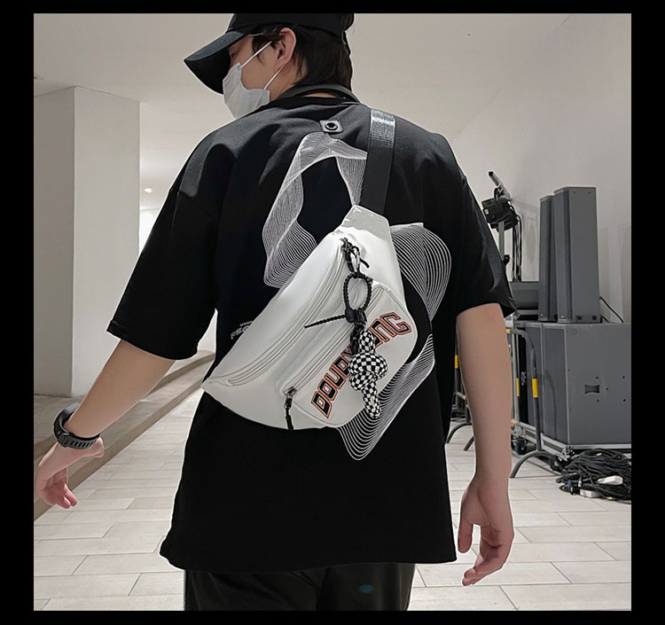 Nuovo marsupio da uomo versione coreana borsa a tracolla casual in nylon a tracolla borsa per il petto sportiva all'aria aperta di grande capacità_voghion.com