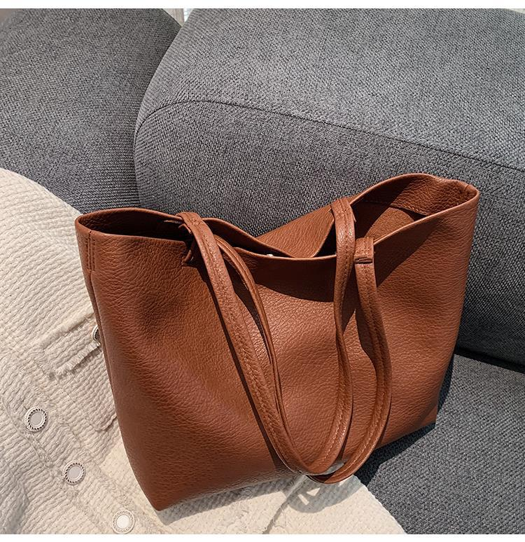 Big Bag Donna 2023 Nuova versatile borsa a tracolla casual in morbida pelle, grande capacità, senso del lusso, borsa tote atmosferica_voghion.com