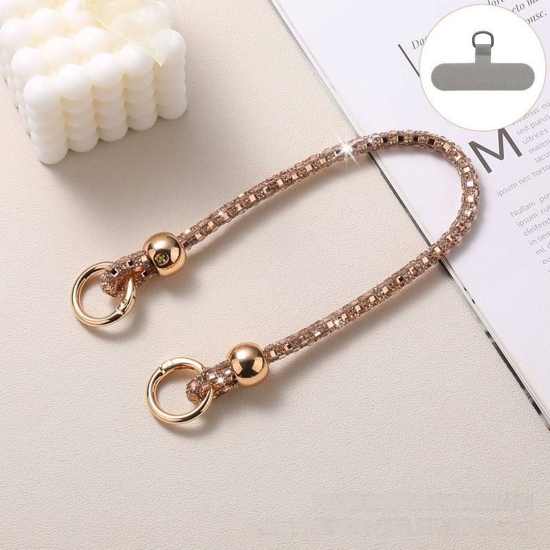 Luxury Crystal Beaded Phone Strap With Rhinestones Adjustable Long Crossbody Lanyard For Phones And Bags_voghion.com