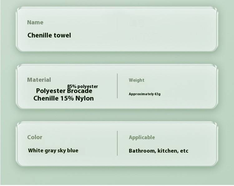 Chenille Hand Towel Ball - Super Absorbent & Quick-Dry Hanging Kitchen Towel For Home, Dishwashing & Multi-Purpose Cleaning_voghion.com