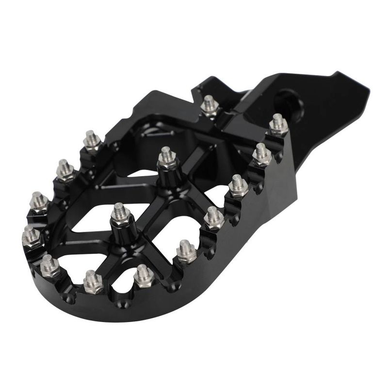 Pedane in alluminio CNC per moto da cross - Pedane per moto fuoristrada resistenti, pedane nere antiscivolo per moto da cross, enduro e adventure_voghion.com