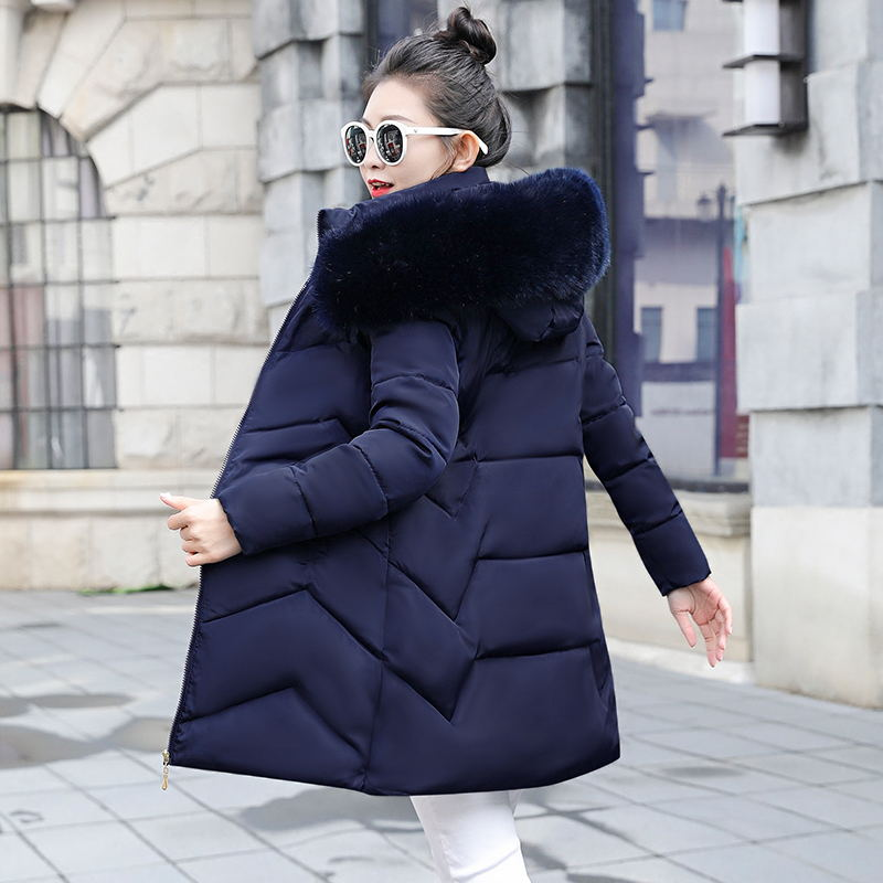 Große Pelz 2023 Neue Europäische Mode Schwarz frauen Jacke Plus größe 7XL Frau Parkas Weibliche Warme Winter Mantel Mit kapuze Frauen_voghion.com
