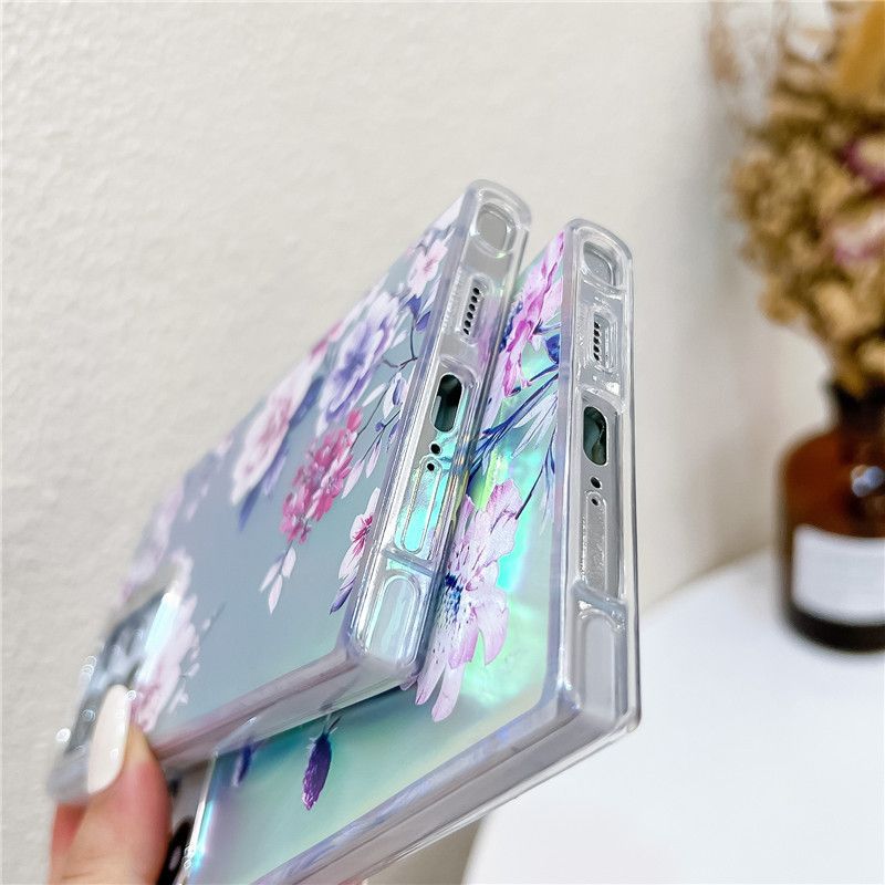 Galaxy S24 S23 FE S22 Ultra Case Trendy Bling Raser Flower Plating Phone Cover for Samsung A55 A35 A25 A15 A54 A14 A34_voghion.com