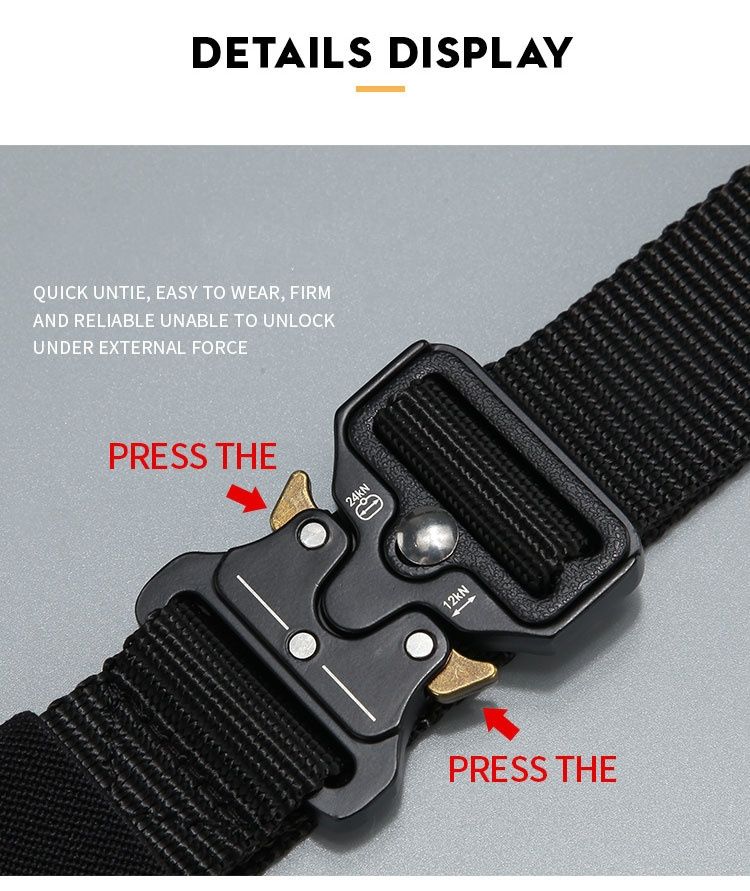 HOT Men's Outdoor Hunting Tactics Multi functional Buckle Nylon High Quality Marine Corps Canvas Belt_voghion.com