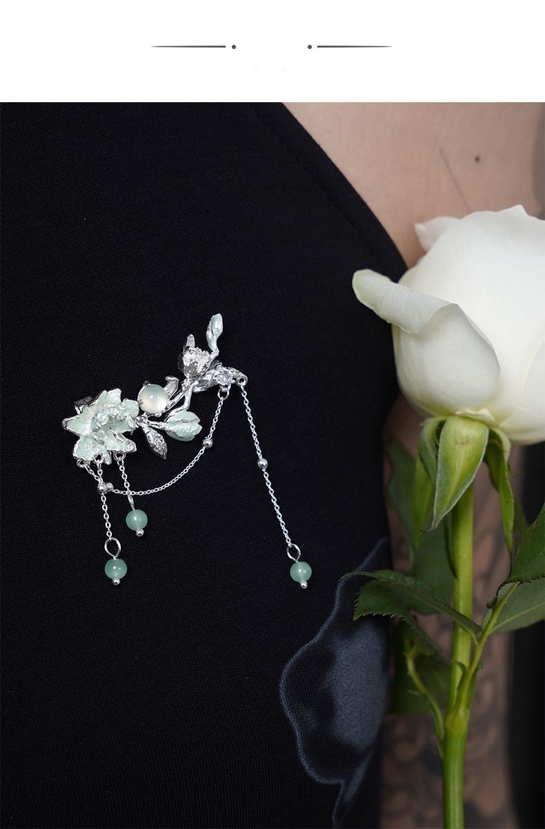 Jasmine Brooch Women's High-end Exquisite Fashion Design Sense High-end Sense Light Luxury Pin_voghion.com