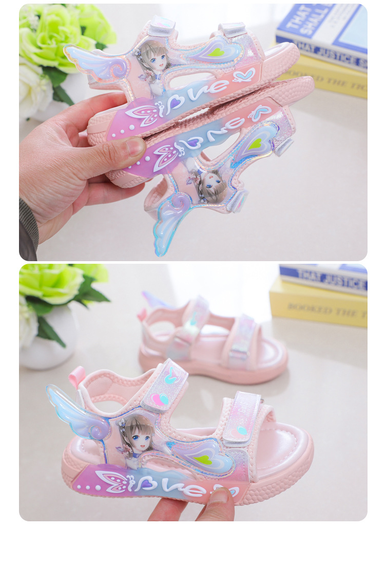 2023 Sommer Neue Love Girl Sha Rutschfeste, vielseitige Sandalen für kleine und mittelgroße Prinzessinnenschuhe für Kinder_voghion.com