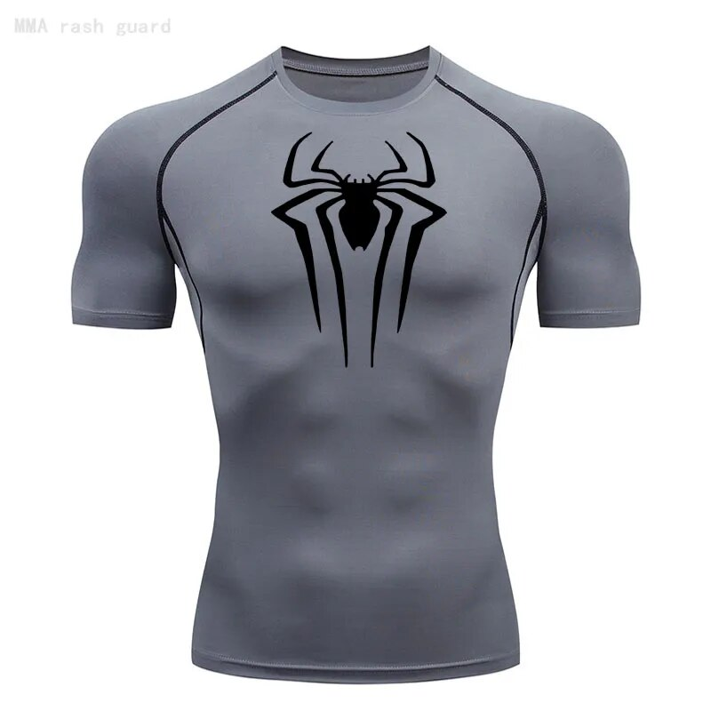 Das neue kurzärmlige Herren-T-Shirt für den Sommer, atmungsaktiv, schnelltrocknend, Sport-Top, Bodybuilding, Trainingsanzug, Kompressionsshirt_voghion.com