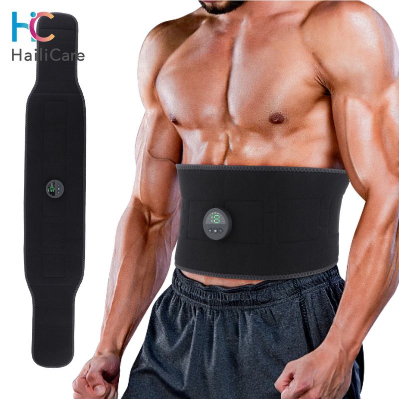 6 Modi EMS Taille Wireless Trainer ABS Muskelstimulator Körper Fiess Elektrischer Gewichtsverlust Abnehmen Massagegürtel_voghion.com