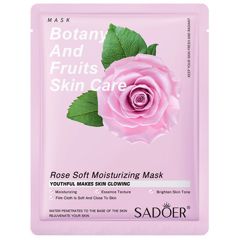Confezione completa di maschere SADOER Plant Fruit Mask Sheet in inglese, streaming live di prodotti per la cura della pelle_voghion.com