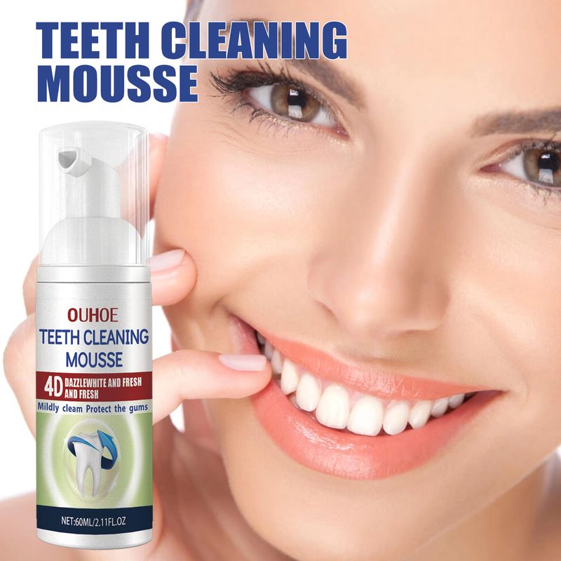 OUHOE Mousse, schlechten Otem, Flecken, Zännstein, Zännfixéierung, Zännpasta fir d'Mondreinigung mat Schaum_voghion.com