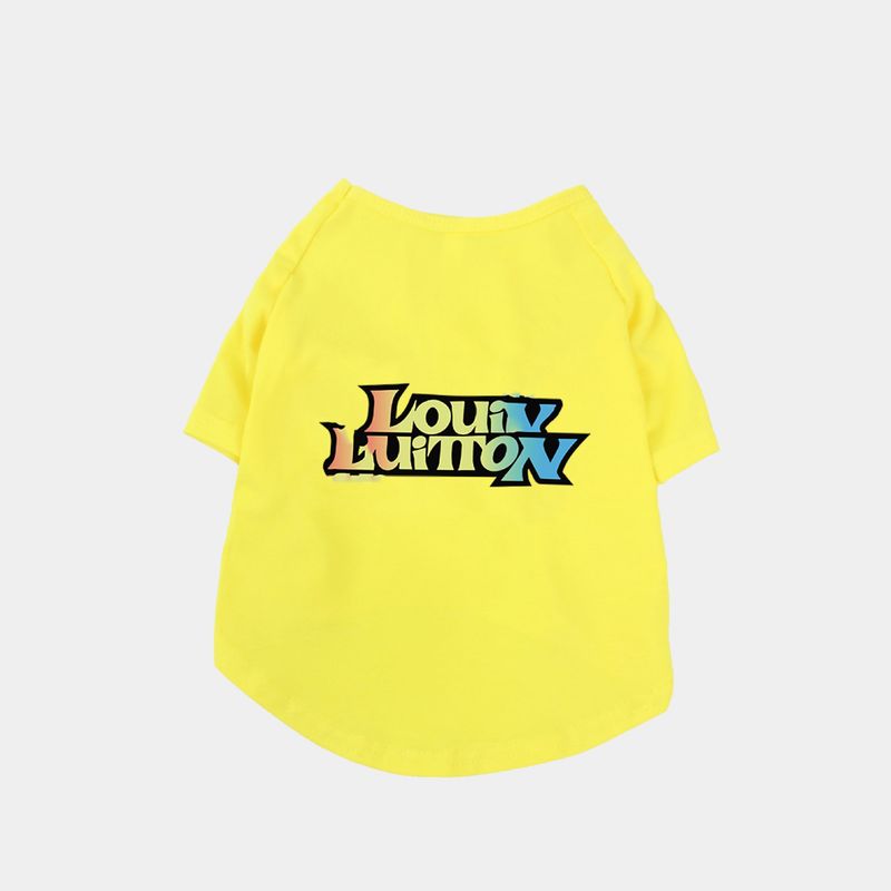 Chaopai Pet Dog Haine Primăvară/Vară Bumbac Mânecă Scurt Colorat Flori Subțiri T-Shirt Vestă cu Bretele Fadou Kirky_voghion.com