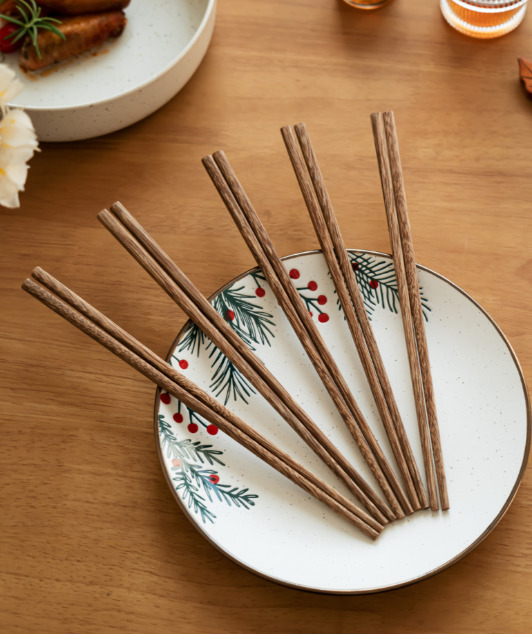 Zen Household Chinese Kitchen Tableware Chicken Wing Non-Slip Wooden High-End Style Chopsticks_voghion.com