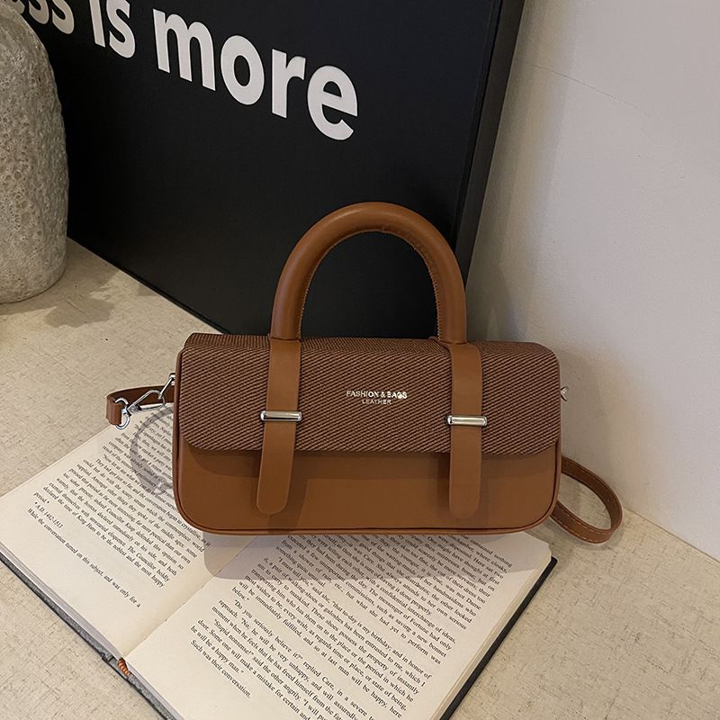 Trendy Versatile Box PU Texture Shoulder Niche Light Luxury Crossbody Women's Handbag Small Square Bag_voghion.com