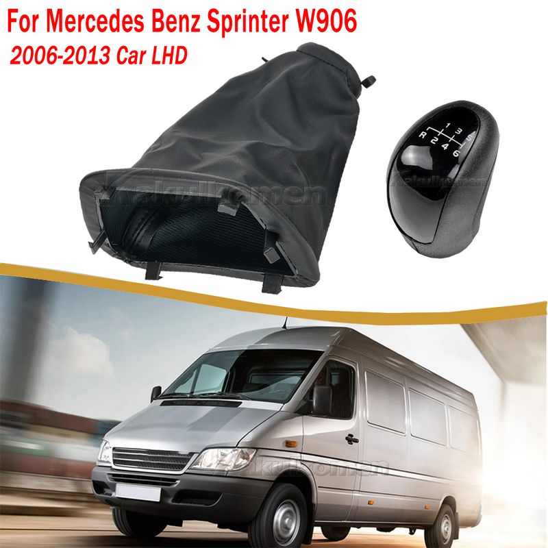Per Mercedes Benz Sprinter W 906 W906 2006-2018 PU Pelle Auto Pomello del Cambio Cuffia Leva Copertura Custodia Accessori_voghion.com