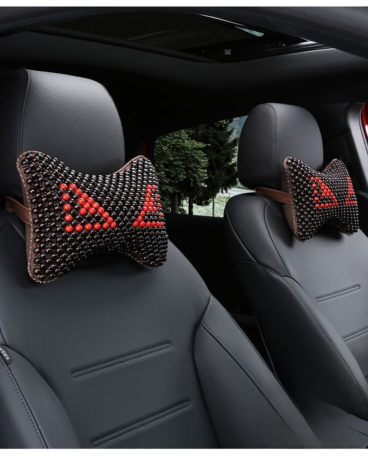 Headrest Wooden Beads Summer Breathable Small Car Neck Support Pillow For GAC Trumpchi GS4 GS5 Speedo Legend GA_voghion.com