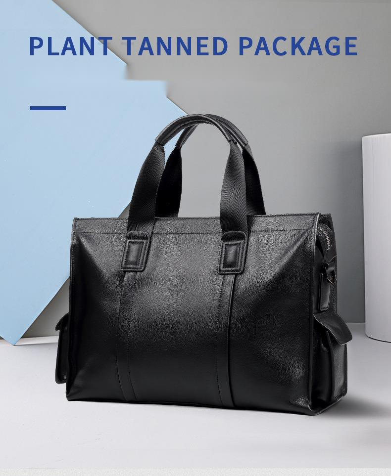 2023 Nova Bolsa Masculina Couro Genuíno Bolsa Masculina Couro de Vaca Bolsa para Computador 14 Polegadas Negócios Grande Capacidade Crossbody Pasta_voghion.com