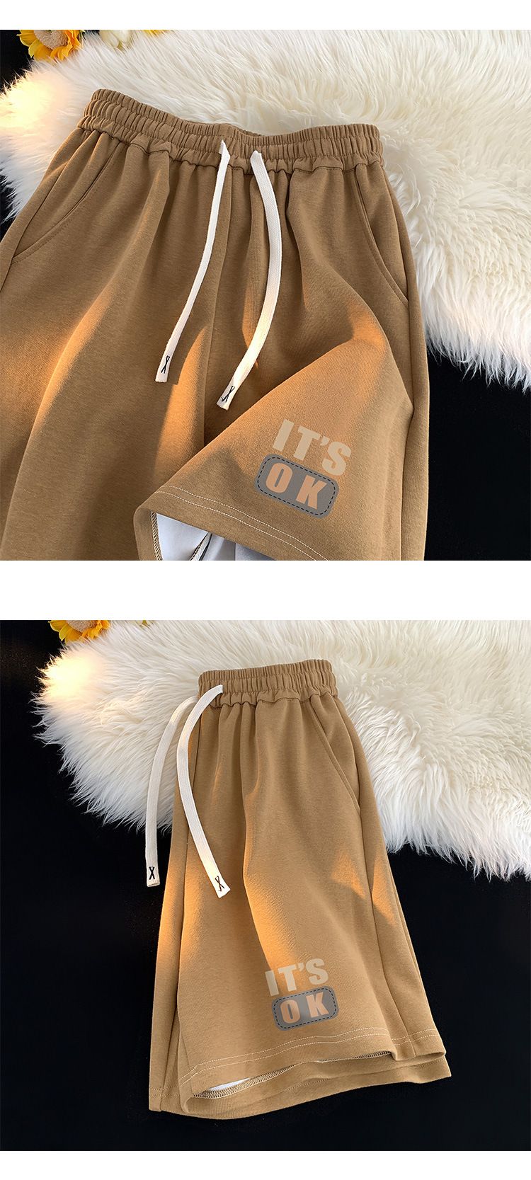 Lässige Shorts im amerikanischen Stil für Männer, dünne Sommerhose für Outdoor-Sportarten im Jahr 2024 mit gerader, lockerer Passform_voghion.com