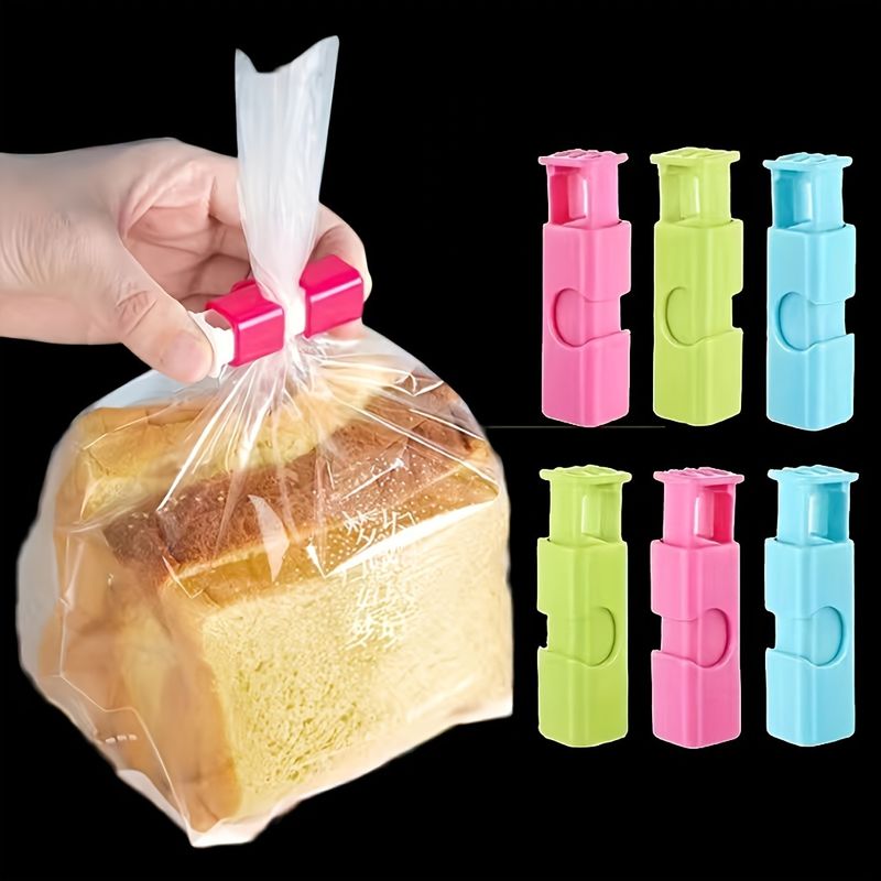 10pcs Food Bag Clips Airtight Moisture Proof Spring Sealing Clips For Bread Snack Bags Kitchen Storage Organizers Great Housewarming Gift_voghion.com