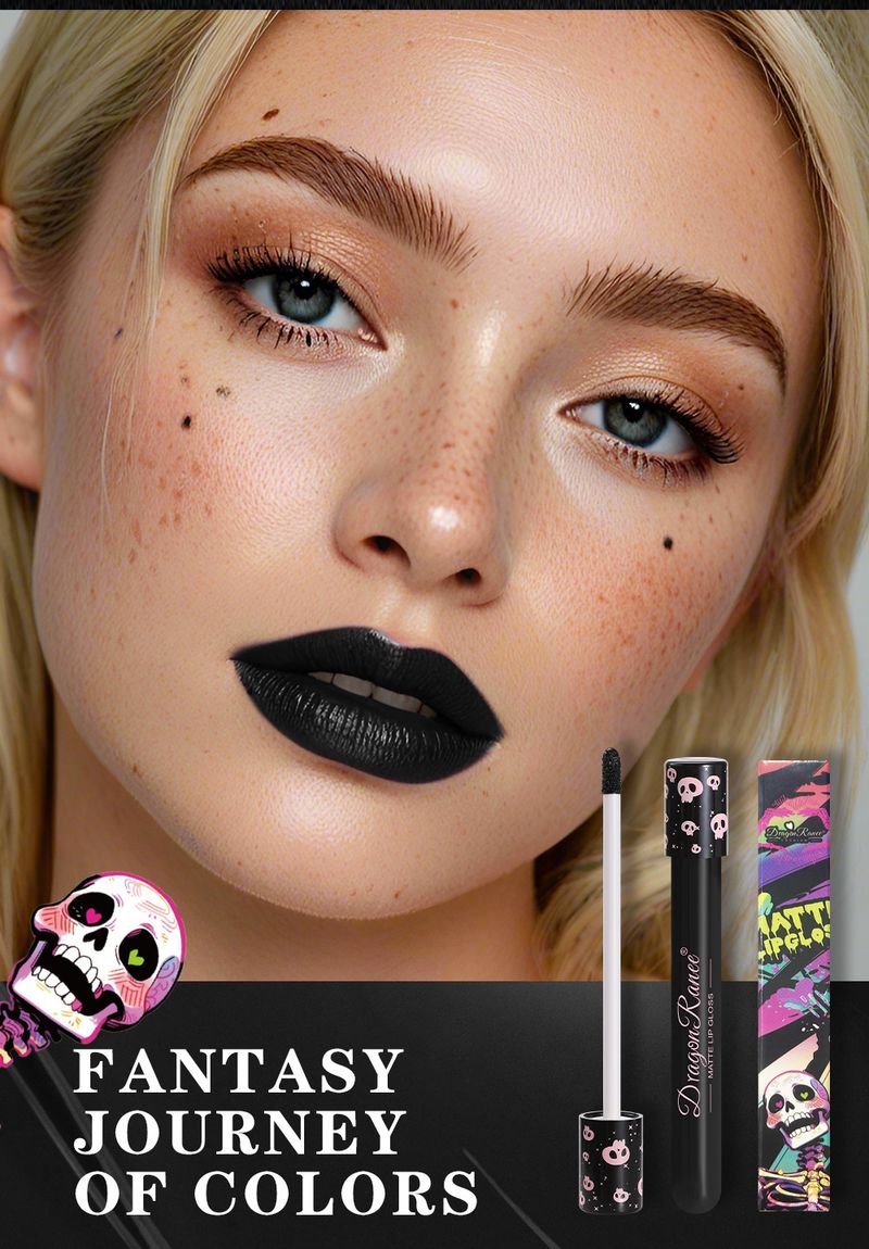 Creatieve Halloween-make-up - Retro matte, veelkleurige lipgloss_voghion.com