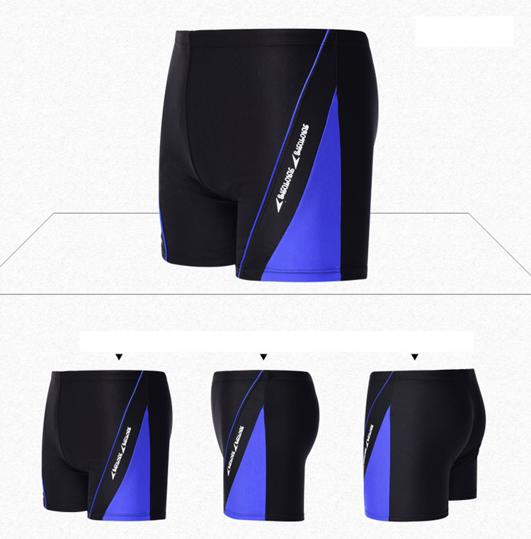 Man's clothing Fashion sports version of men's boxer swimming trunks match color with large size swimsuit beach men's swimming trunks_voghion.com