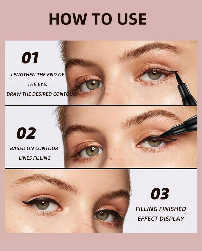 Sıvı eyeliner Suya dayanıklı, terletmeyen, bulaşmayan, makyajı çıkarmayan, Lying Silkworm Shadow kalem Hızlı kuruyan başlangıç seviyesi eyeliner_voghion.com