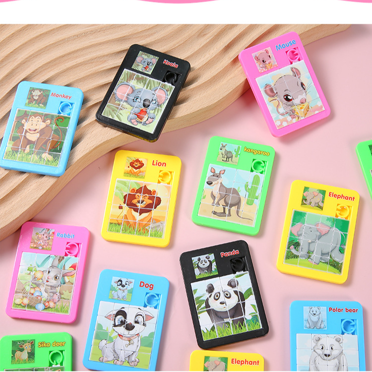 Puzzle scorrevole con animali 3-6 anni Huarong Road labirinto puzzle piccolo giocattolo regalo per bambini_voghion.com